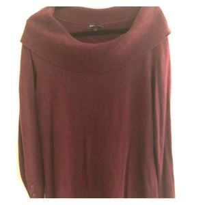 Banana Republic Burgundy Cowl Sweater Dress- XL